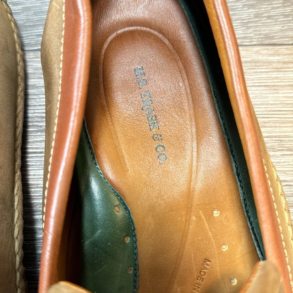 H.S. Trask.brown leather men’s slip on loafers size 11 (d60)